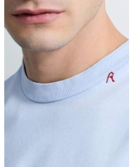 REPLAY MAGLIETTA IN JERSEY CON RICAMO SUL COLLO