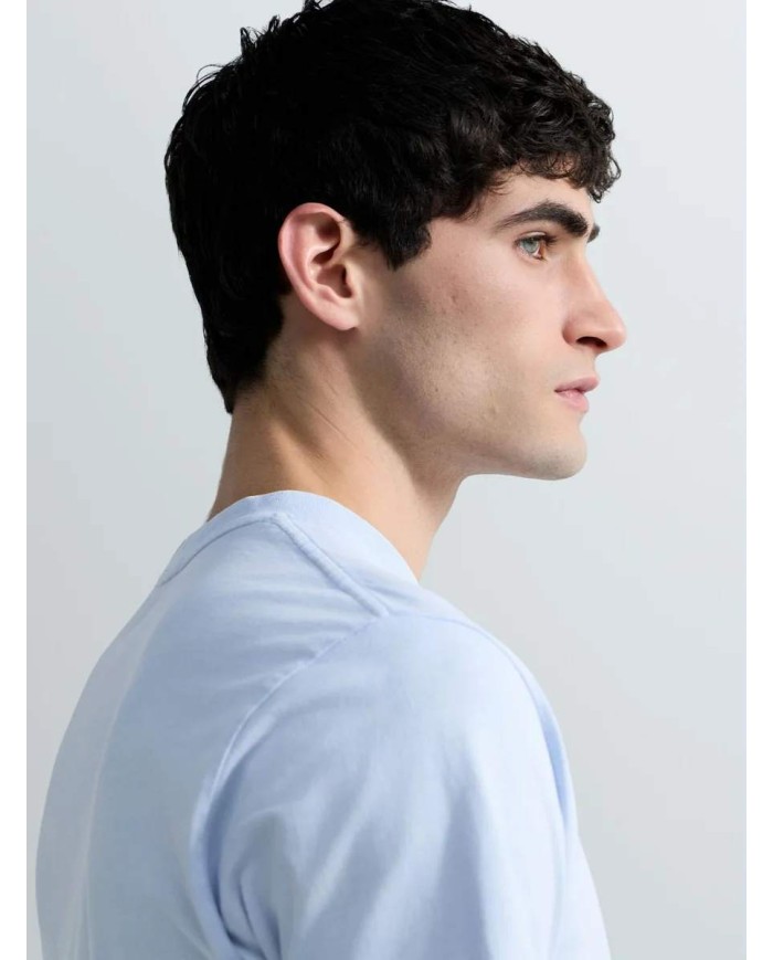 REPLAY MAGLIETTA IN JERSEY CON RICAMO SUL COLLO