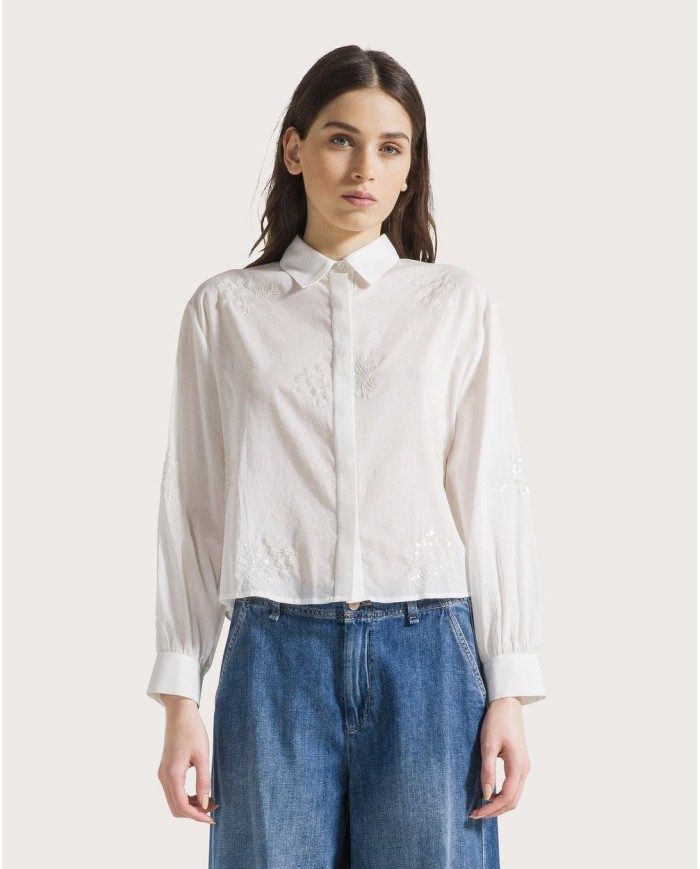 SEVENTY VENEZIA CAMICIA IN MUSSOLA RICAMATA