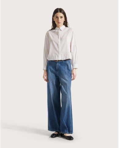 SEVENTY VENEZIA CAMICIA IN MUSSOLA RICAMATA