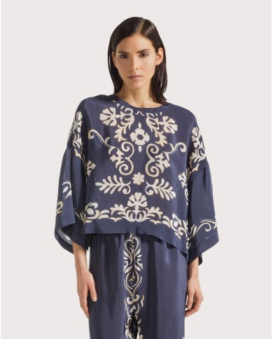 SEVENTY VENEZIA BLUSA IN VISCOSA STAMPATA