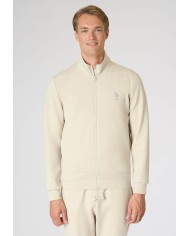 U.S. POLO FELPA FULL ZIP IN SCUBA COLLO ALTO