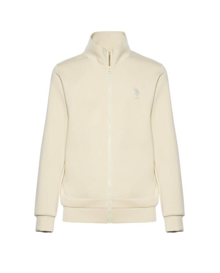 U.S. POLO FELPA FULL ZIP IN SCUBA COLLO ALTO