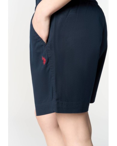 U.S. POLO PANTALONE CORTO IN LYOCELL CON VITA ELASTICIZZATA E COULISSE