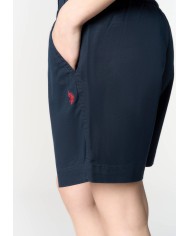 U.S. POLO PANTALONE CORTO IN LYOCELL CON VITA ELASTICIZZATA E COULISSE