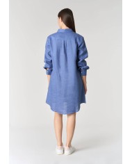 U.S. POLO ABITO CHEMISIER IN LINO COLLETTO CLASSICO