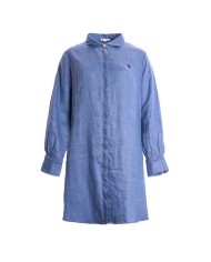 U.S. POLO ABITO CHEMISIER IN LINO COLLETTO CLASSICO