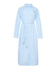 U.S. POLO ABITO CHEMISIER A RIGHE CON CINTURA IN VITA