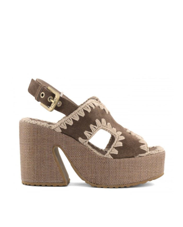 MOU SANDALI DONNA RAFFIA PLATFORM