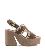 MOU SANDALI DONNA RAFFIA PLATFORM