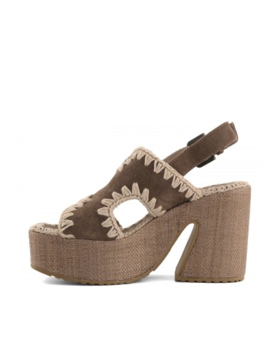 MOU SANDALI DONNA RAFFIA PLATFORM