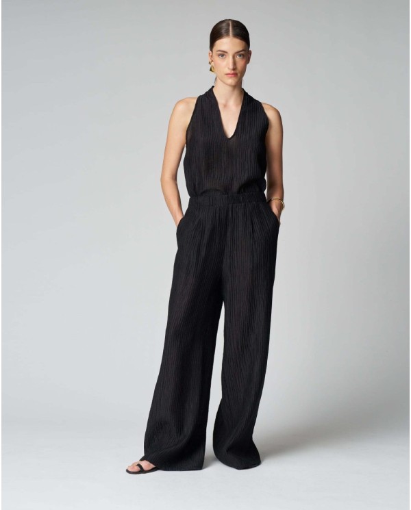 JUCCA TOP IN TESSUTO GOFFRATO