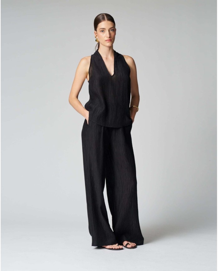 JUCCA TOP IN TESSUTO GOFFRATO