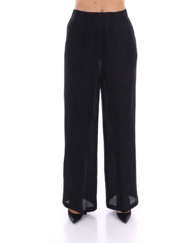 JUCCA PANTALONE AMPIO TESSUTO GOFFRATO