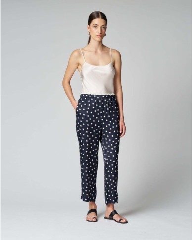 JUCCA PANTALONE ELASTICO A POIS