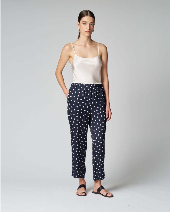 JUCCA PANTALONE ELASTICO A POIS