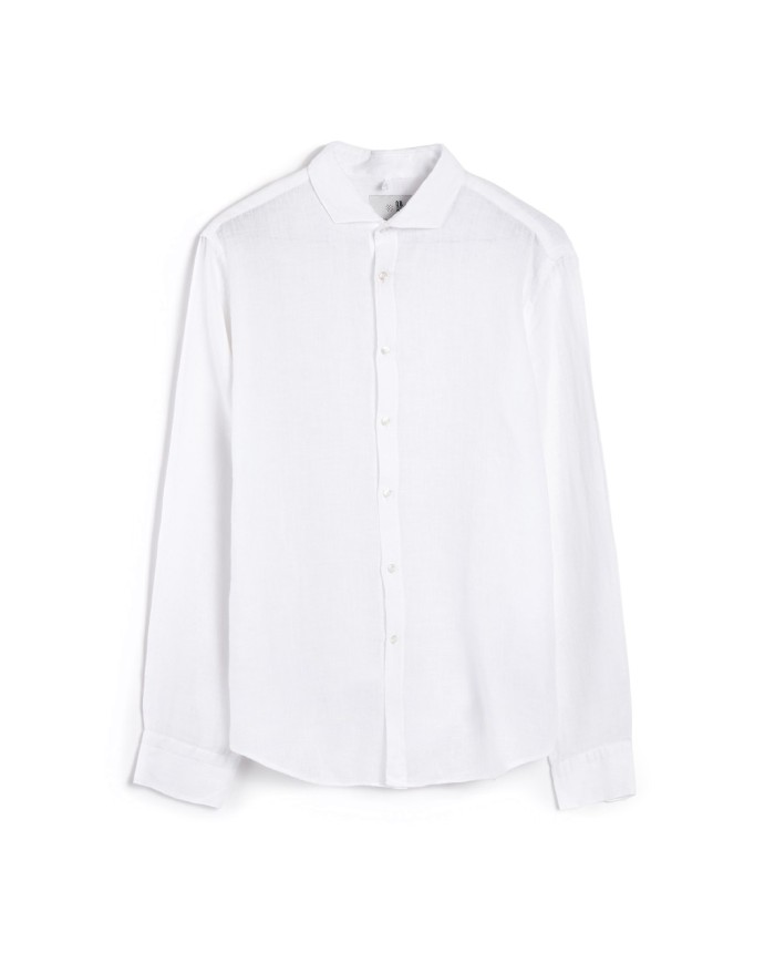 QB24 CAMICIA DI LINO MONOCOLORE