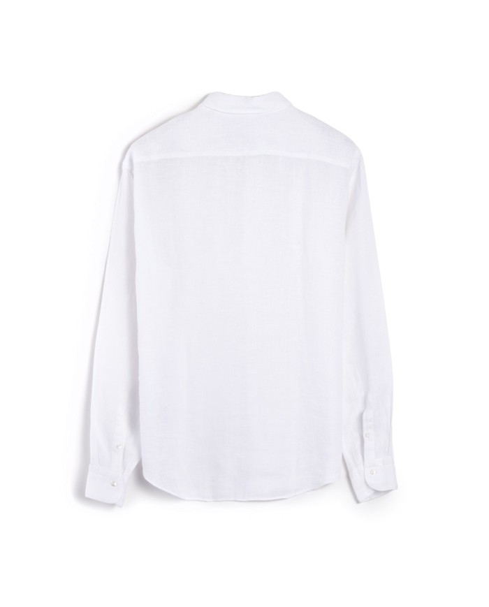 QB24 CAMICIA DI LINO MONOCOLORE