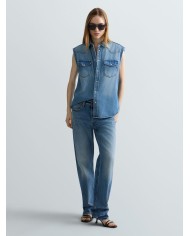 REPLAY GILET JEANS IN DENIM