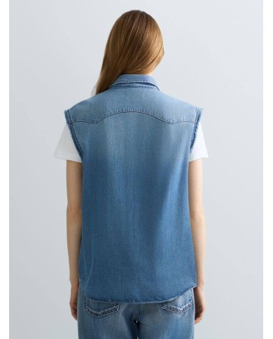 REPLAY GILET JEANS IN DENIM