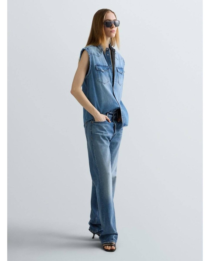 REPLAY GILET JEANS IN DENIM