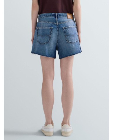 REPLAY SHORTS STRAIGHT IN DENIM