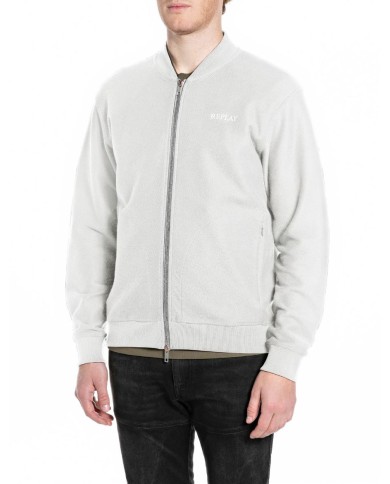 REPLAY GIUBBINO IN JERSEY CON ZIP E COLLO BOMBER