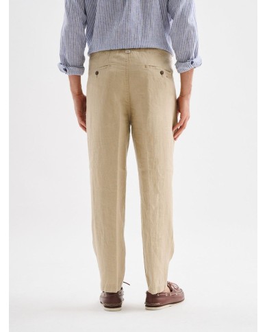 JAGGY PANTALONI CHINO DI LINO BRUCE