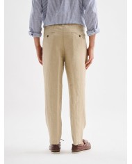 JAGGY PANTALONI CHINO DI LINO BRUCE