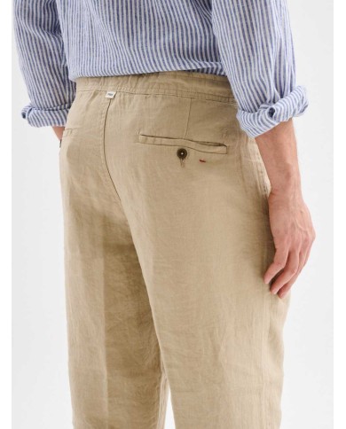 JAGGY PANTALONI CHINO DI LINO BRUCE