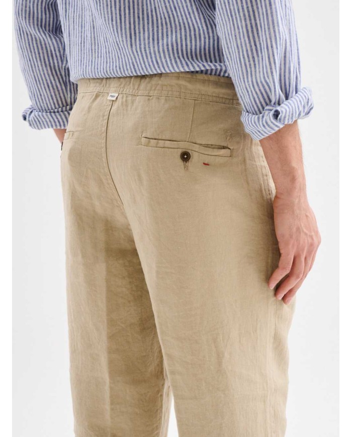 JAGGY PANTALONI CHINO DI LINO BRUCE