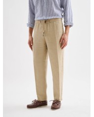 JAGGY PANTALONI CHINO DI LINO BRUCE