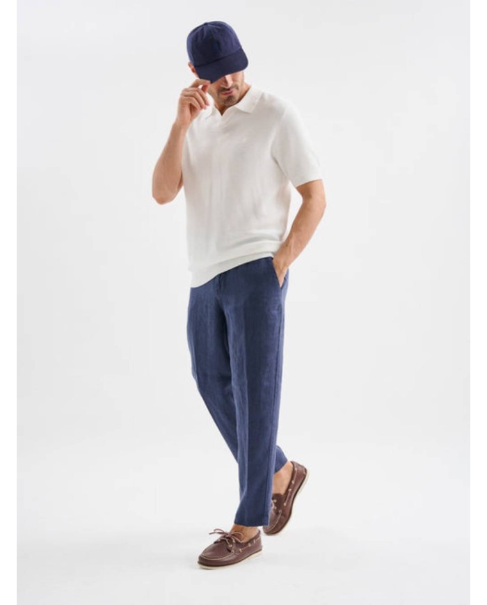 JAGGY PANTALONI CHINO DI LINO BRUCE