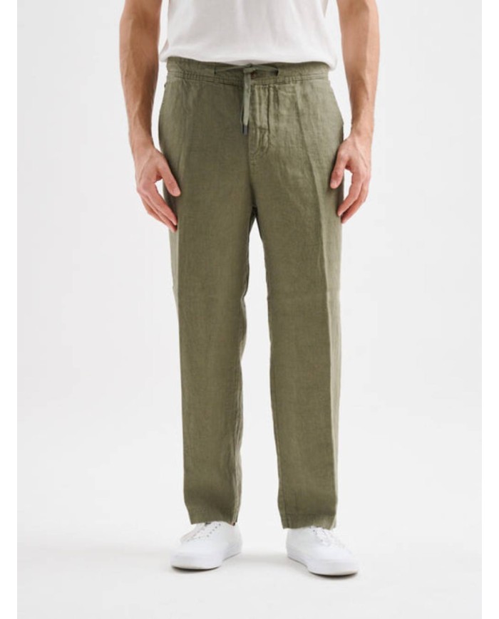 JAGGY PANTALONI CHINO DI LINO BRUCE