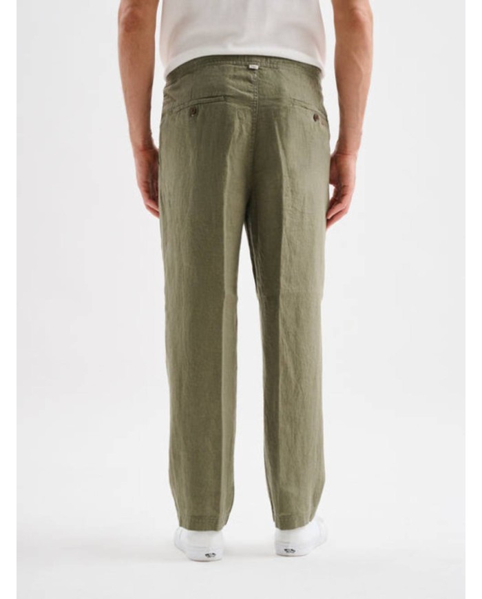 JAGGY PANTALONI CHINO DI LINO BRUCE