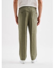 JAGGY PANTALONI CHINO DI LINO BRUCE