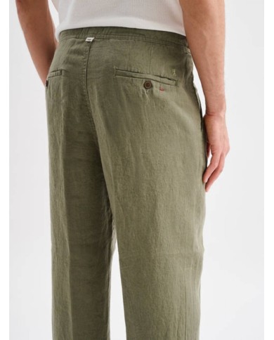 JAGGY PANTALONI CHINO DI LINO BRUCE