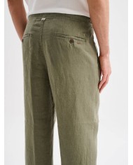 JAGGY PANTALONI CHINO DI LINO BRUCE