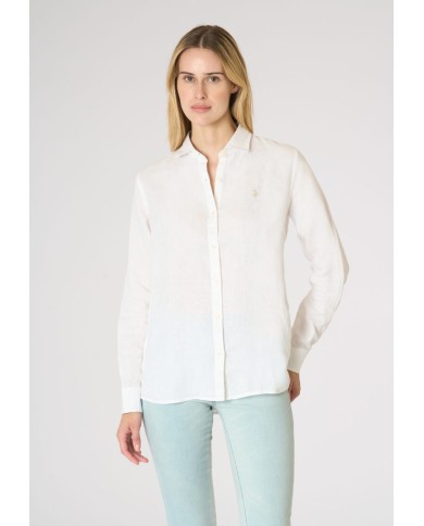 U.S. POLO CAMICIA IN MISTO COTONE E LINO