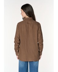U.S. POLO CAMICIA IN MISTO COTONE E LINO