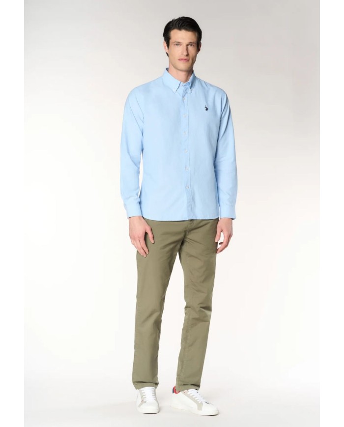 U.S. POLO CAMICIA SLIM FIT OXFORD PIN POINT