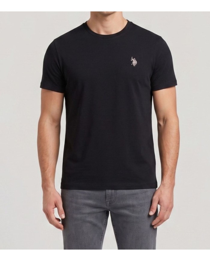 U.S. POLO MAGLIETTA IN COTONE CON LOGO RICAMATO