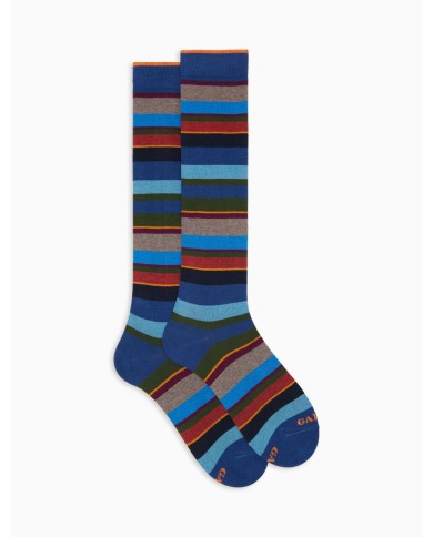 GALLO CALZE LUNGHE IN COTONE CON RIGHE MULTICOLOR
