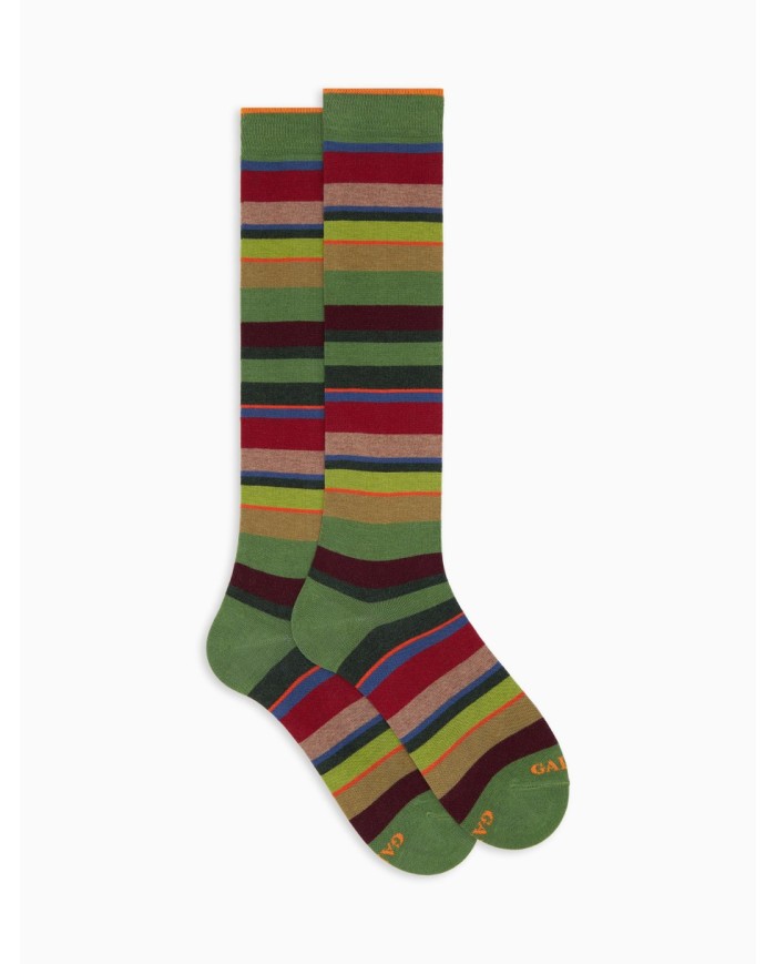 GALLO CALZE LUNGHE IN COTONE CON RIGHE MULTICOLOR