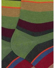 GALLO CALZE LUNGHE IN COTONE CON RIGHE MULTICOLOR