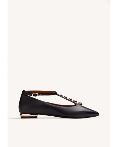 GIOSEPPO BALLERINE DONNA IN PELLE CON BORCHIE