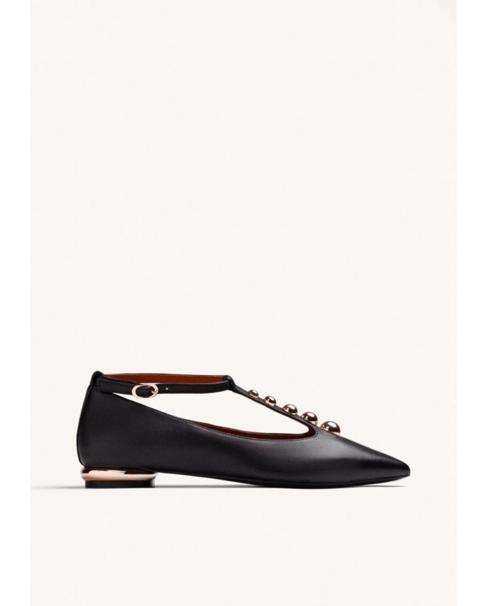 GIOSEPPO BALLERINE DONNA IN PELLE CON BORCHIE