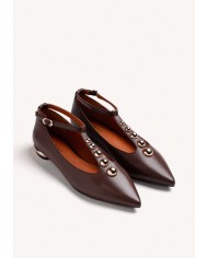 GIOSEPPO BALLERINE DONNA IN PELLE CON BORCHIE
