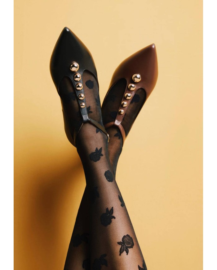 GIOSEPPO BALLERINE DONNA IN PELLE CON BORCHIE