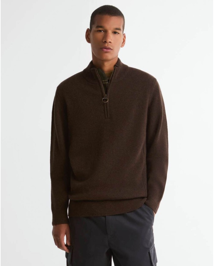 BARBOUR MAGLIA CON MEZZA ZIP HOLDEN